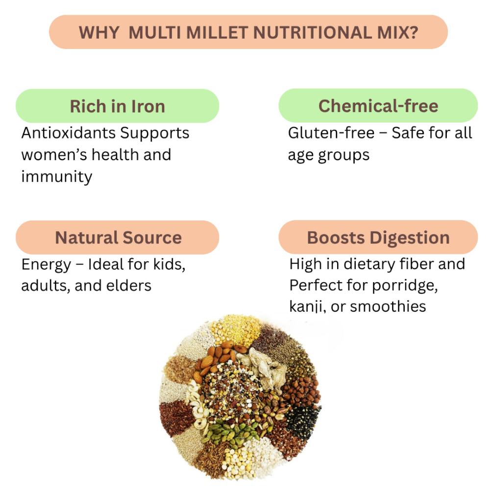 Dhaanyas Multi Millet Nutritional Mix - 450 g (Pack of 2)
