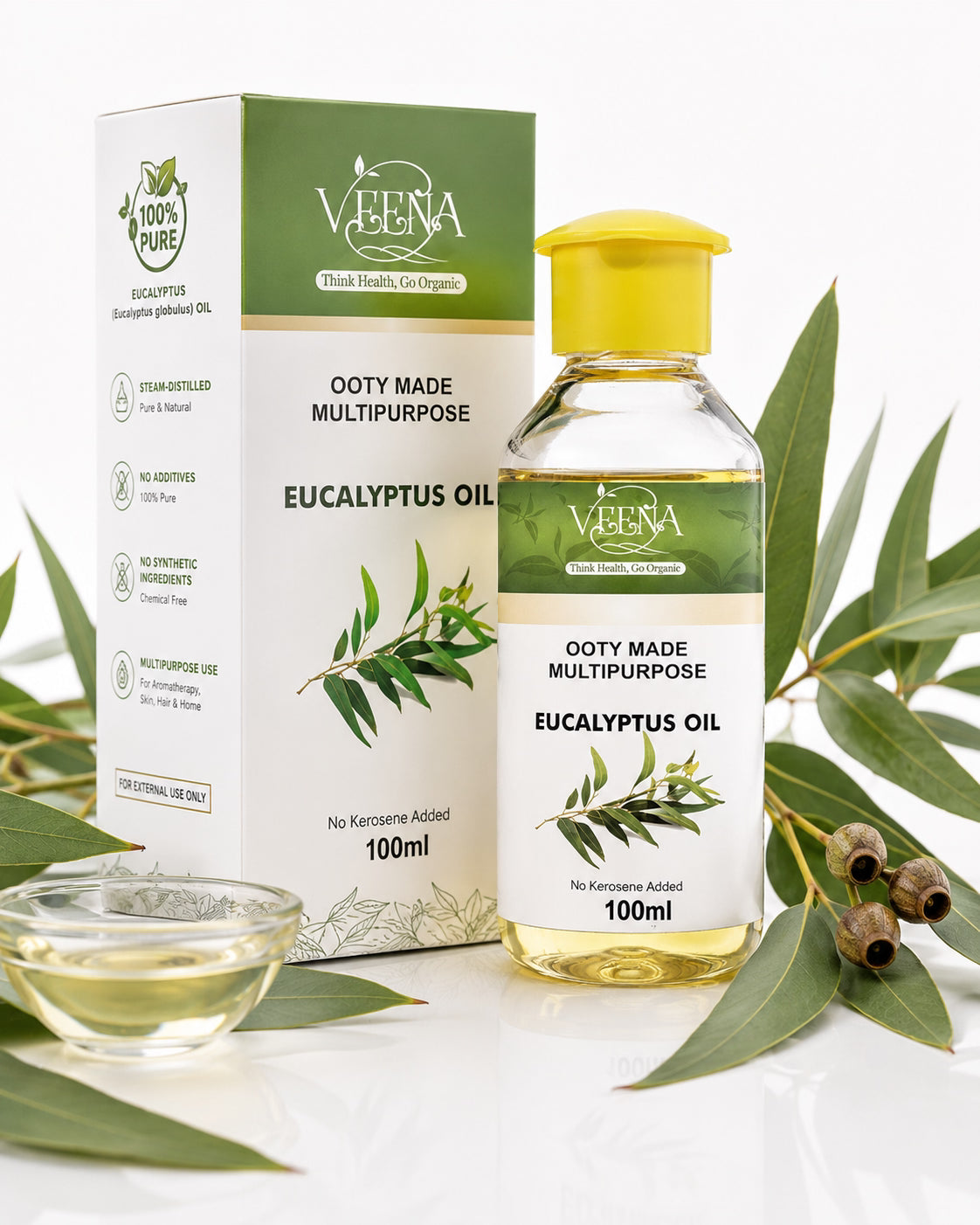 Veena  Ooty Made Multipurpose Eucalyptus Oil - 100ml