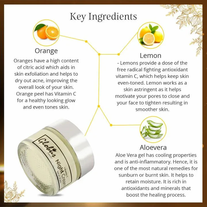 Vitamin C Brightening & Whitening Night Cream 50gms - Orgoshops