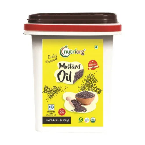 Nutriorgo Certified Organic Mustard - Oil 5ltr - Orgoshops