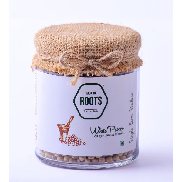 Back to Roots White Pepper / Sabut Safed Mirch-100g