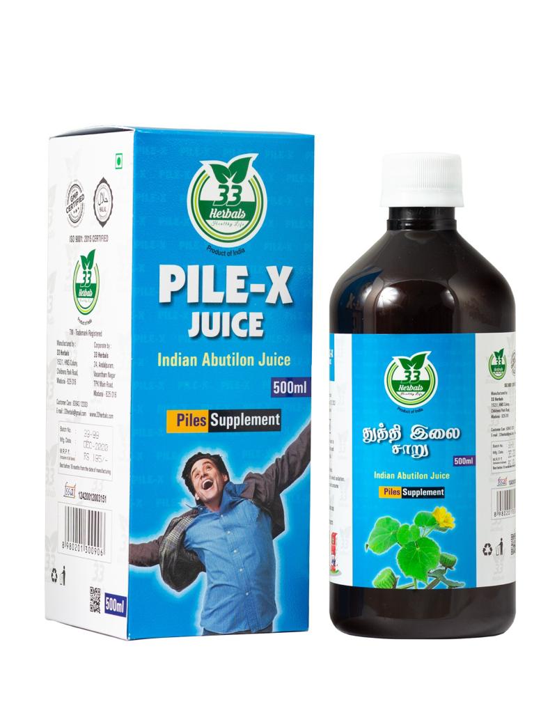 33 Herbals Pilex Juice( Thuthi illai) - 500ml