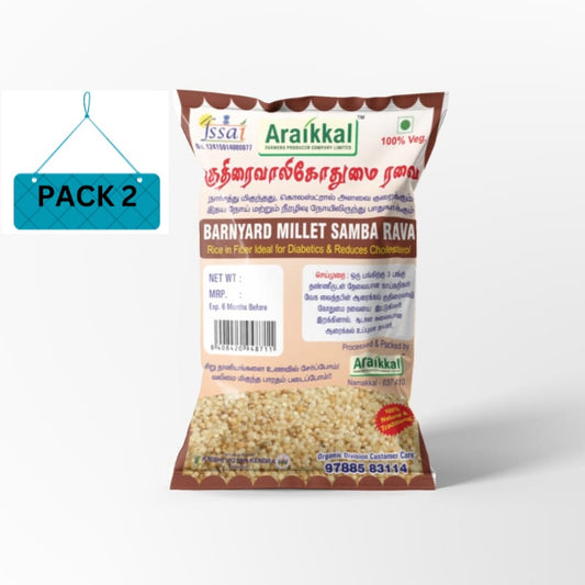 Araikkal : Kuthiraivali Wheat Rava / Kuthiraivali Gothumai Rava - 500g ( Pack of 2 )