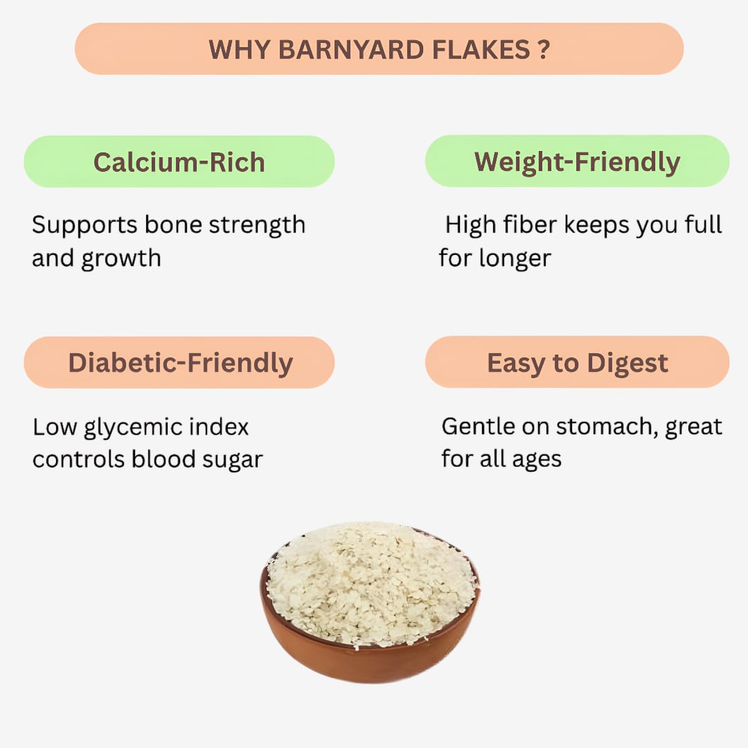 Karai  Uzhavan Kudil  Barnyard Flakes / Kuthiraivali Aval - 170 g (Pack of 2)