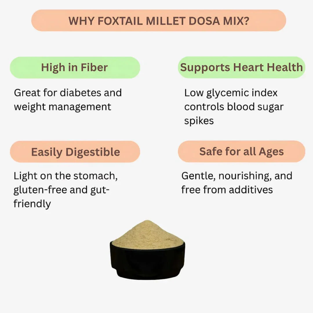 Roohi Foxtail Millet / Thinai Dosa Mix - 500 gram - Orgoshops