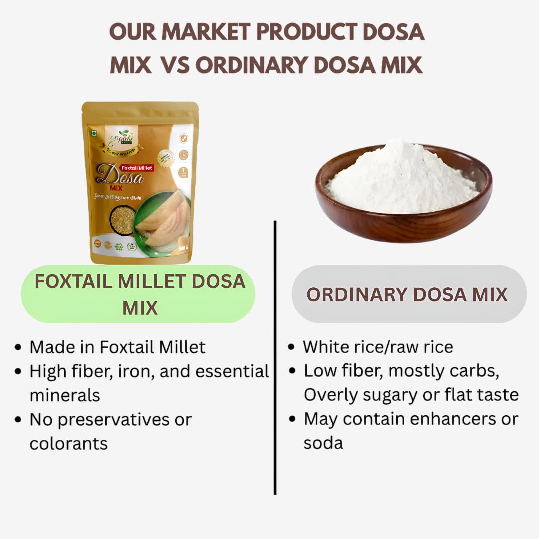 Roohi Foxtail Millet / Thinai Dosa Mix - 500 gram