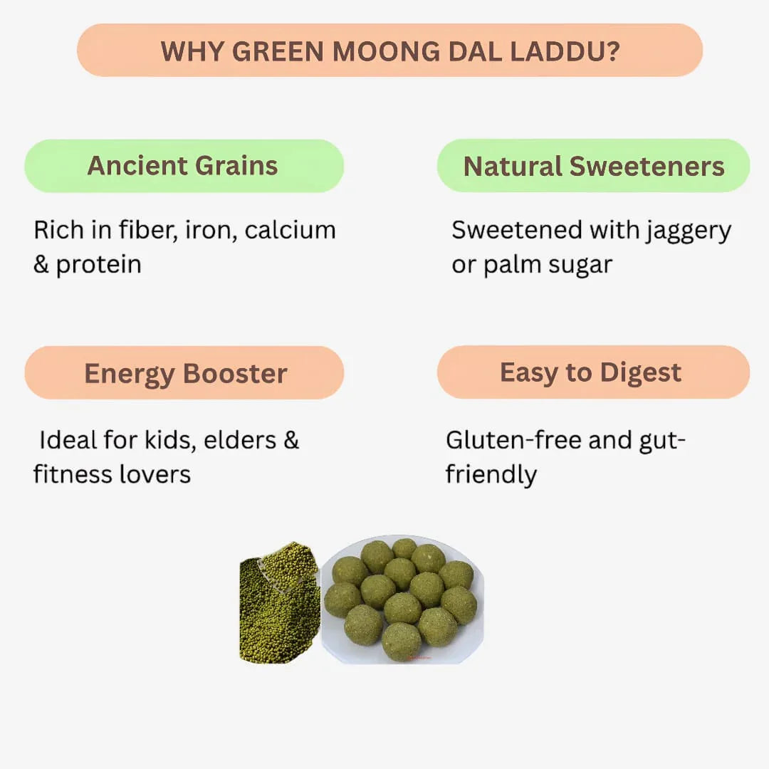 Roohi Green Gram Laddu / Paasipayaru Laddu - 150 gram - Orgoshops