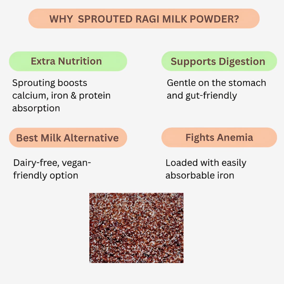 Roohi Sprouted / Mulaikattiya Ragi Milk Powder - 200 gram