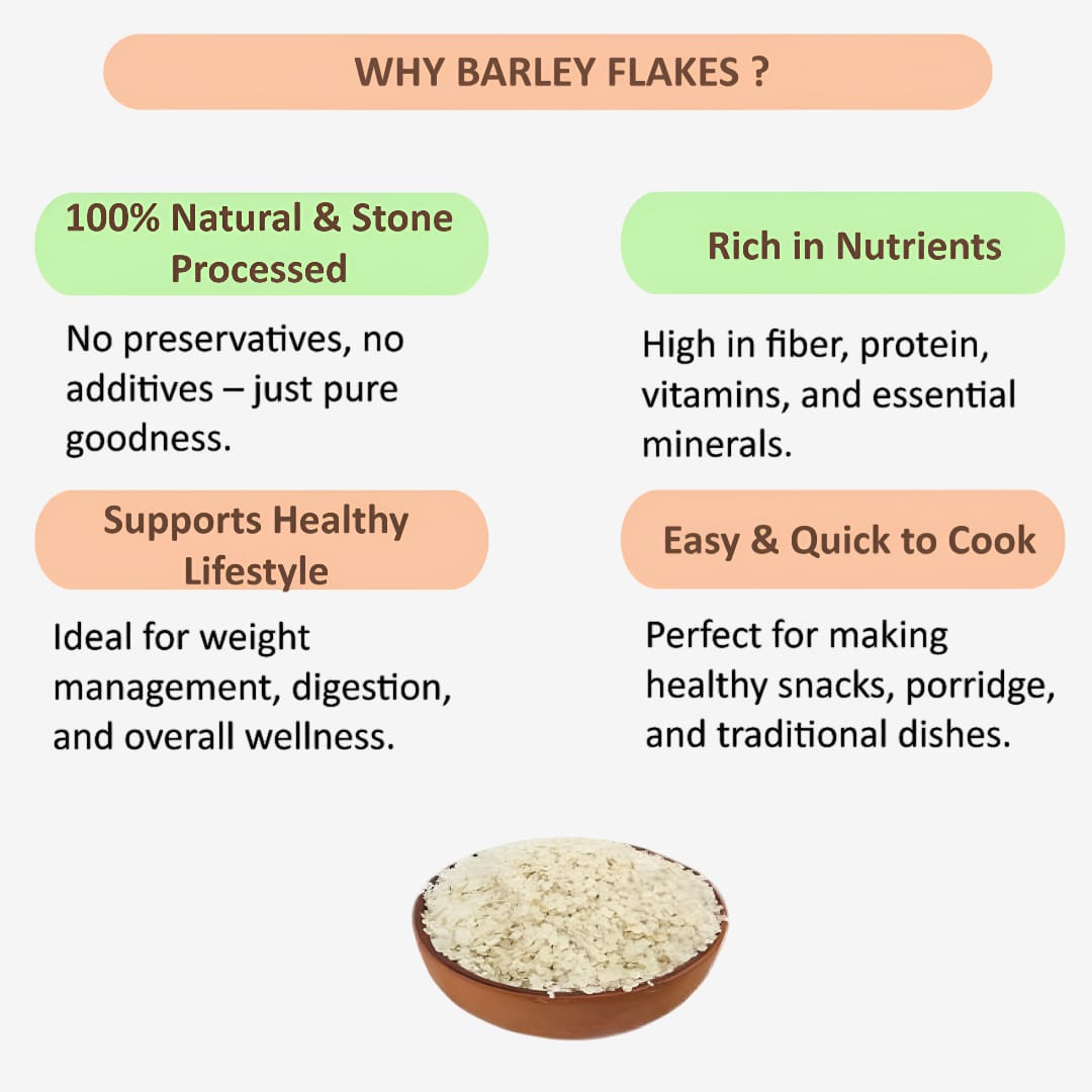 Shree Home Food Barley Flakes / Barley Aval - 500 g