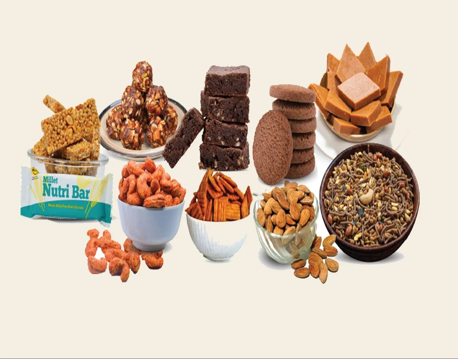 Millet & Nut Sweet and Snack Utsav Box 2 (580g) - Orgoshops