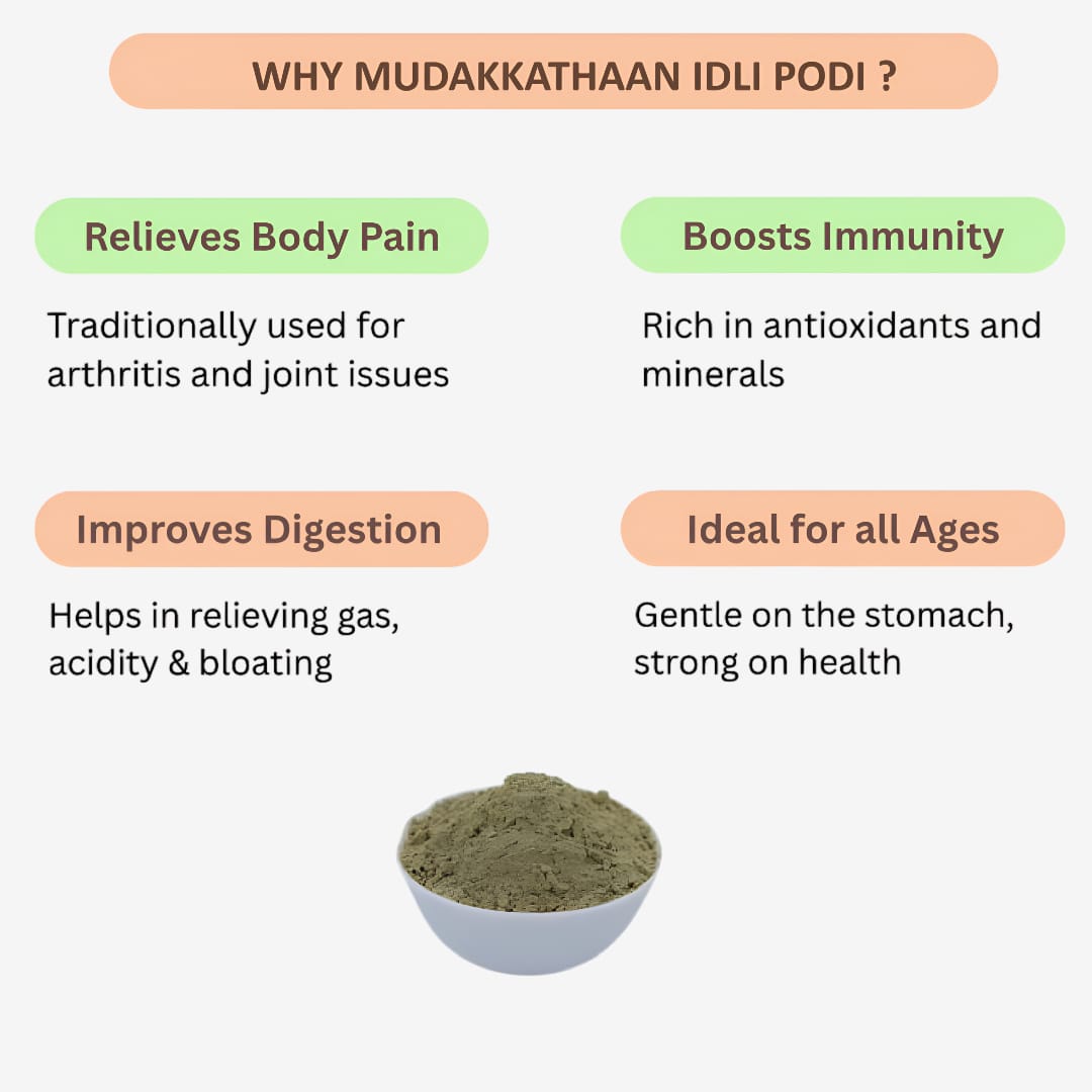 Dhaanyas Mudakkathaan Idli Podi - 100 Gms (Pack of 3)