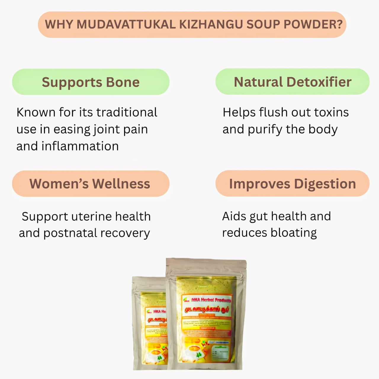 Buy MKA Herbal Mudavattukal Kilangu Soup Powder 100g in India