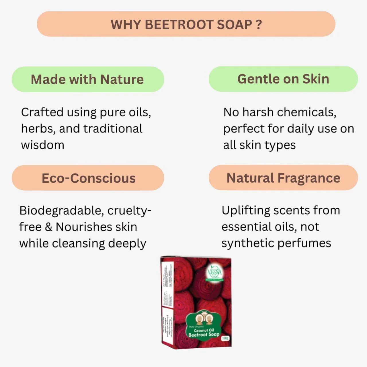 Veena Beetroot Soap - 100g ( Pack of 2 ) - Orgoshops