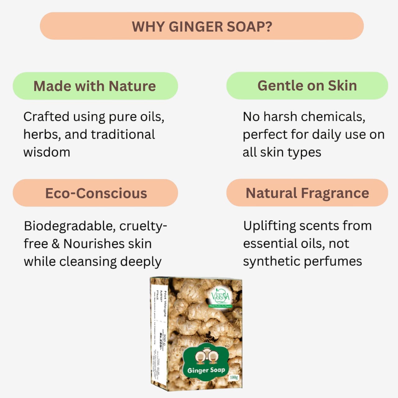 Veena Ginger Soap - 100g