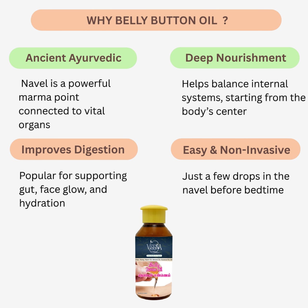 Veena Belly Button Oil - 60ml