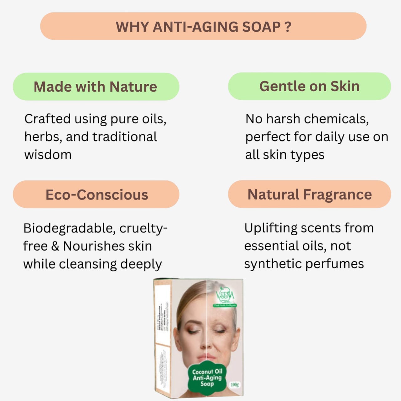 Veena Anti Aging Soap - 100g ( Pack of 2 )