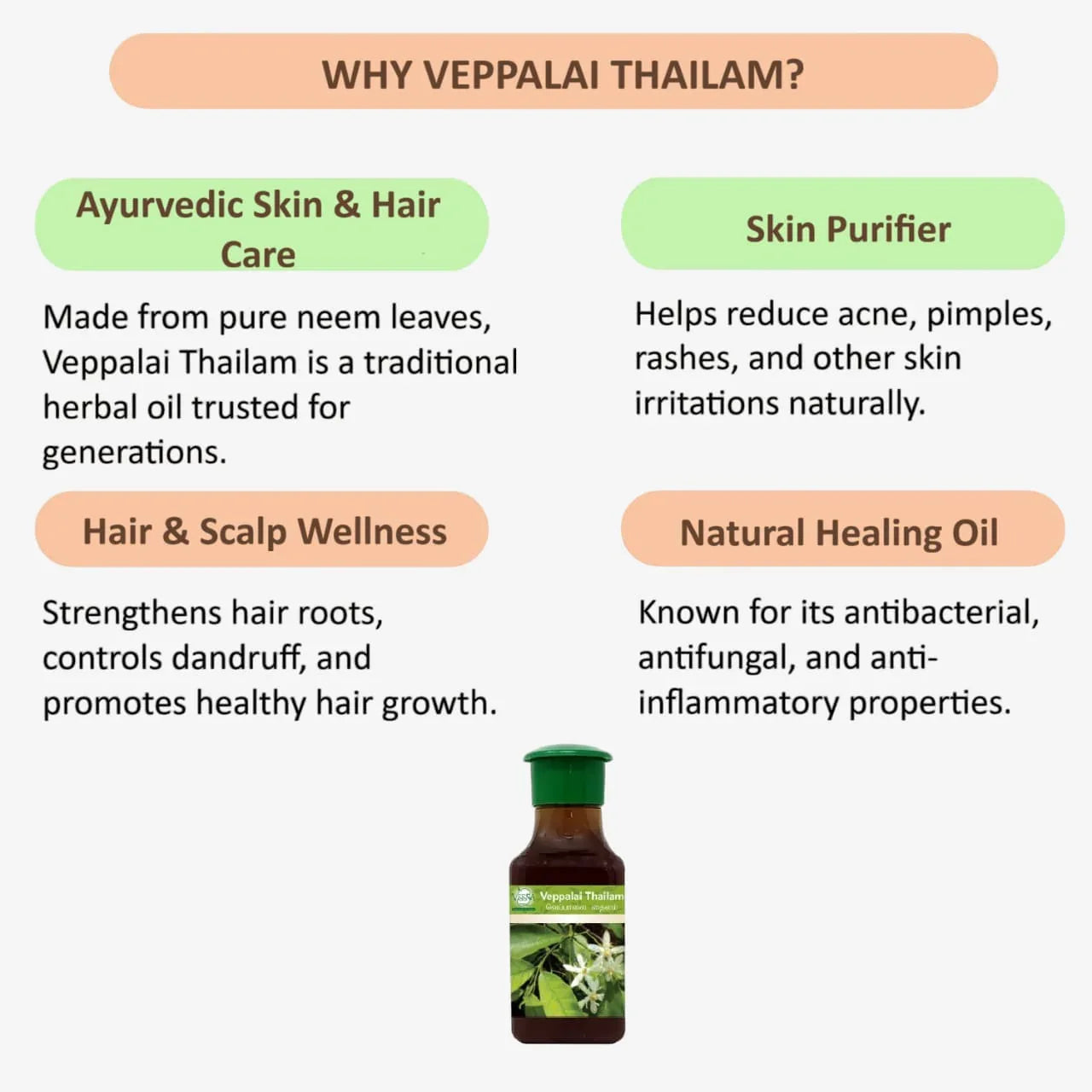 Veena Veppalai Thailam - 100ml ( Pack of 2 ) - Orgoshops