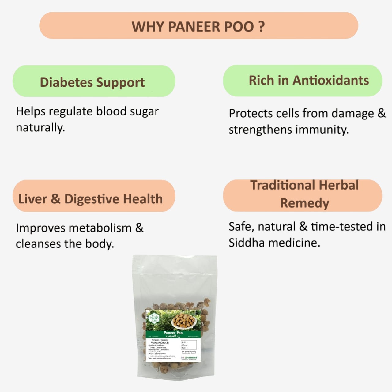 Veena Paneer Poo - 100g ( Pack of 2 )