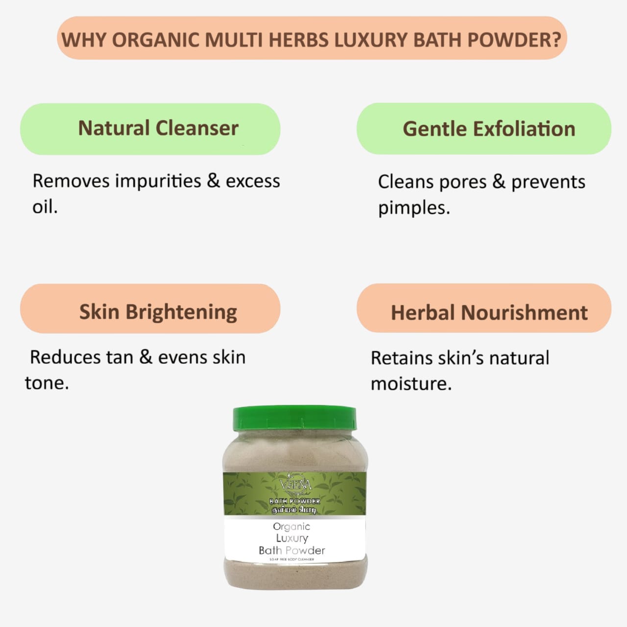Veena Organic Luxury Multi Herbs Bath Powder - 250g