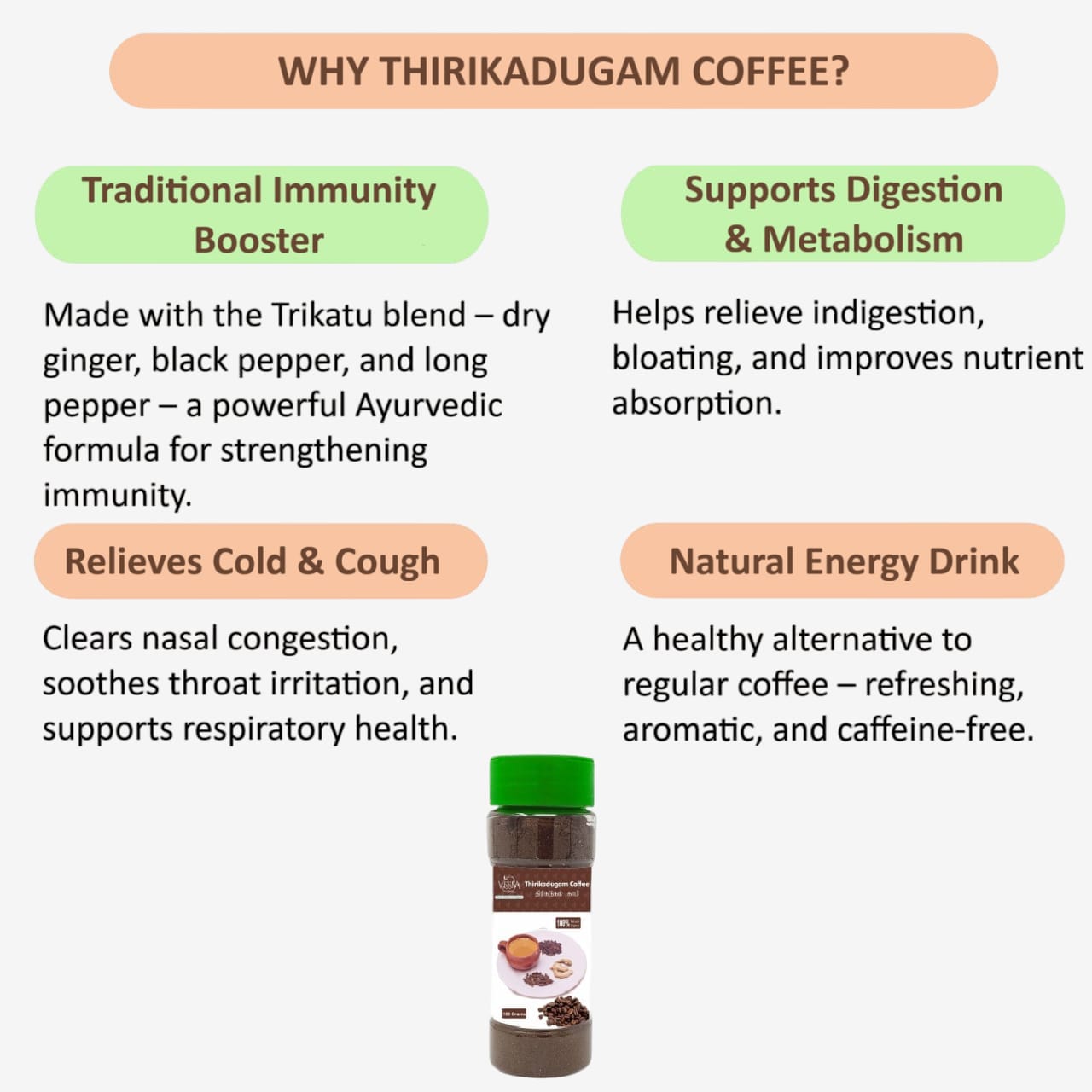 Veena Thirikadgam Coffee - 100g ( Pack of 2)