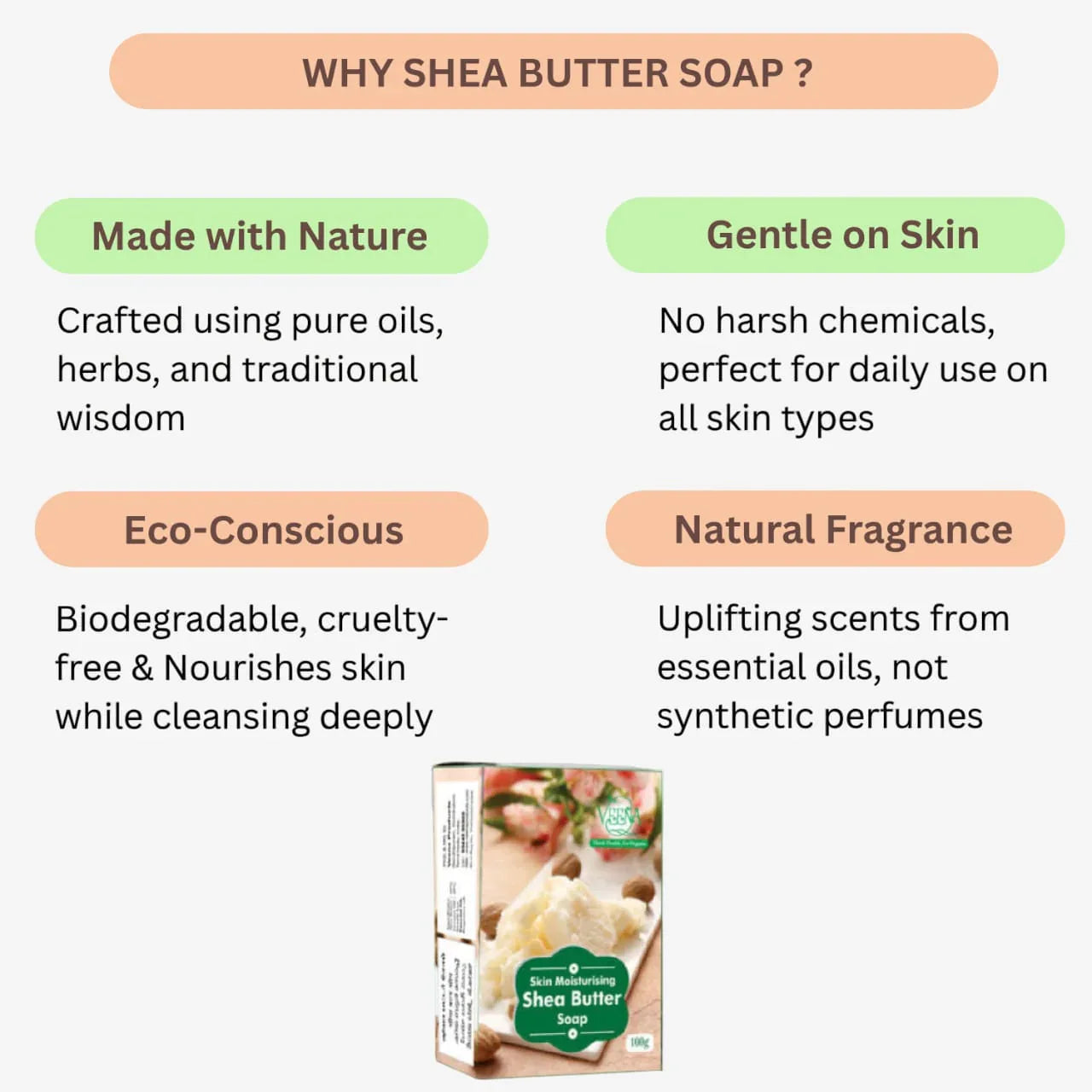 Veena Shea Butter Soap - 100g ( Pack of 2 ) - Orgoshops