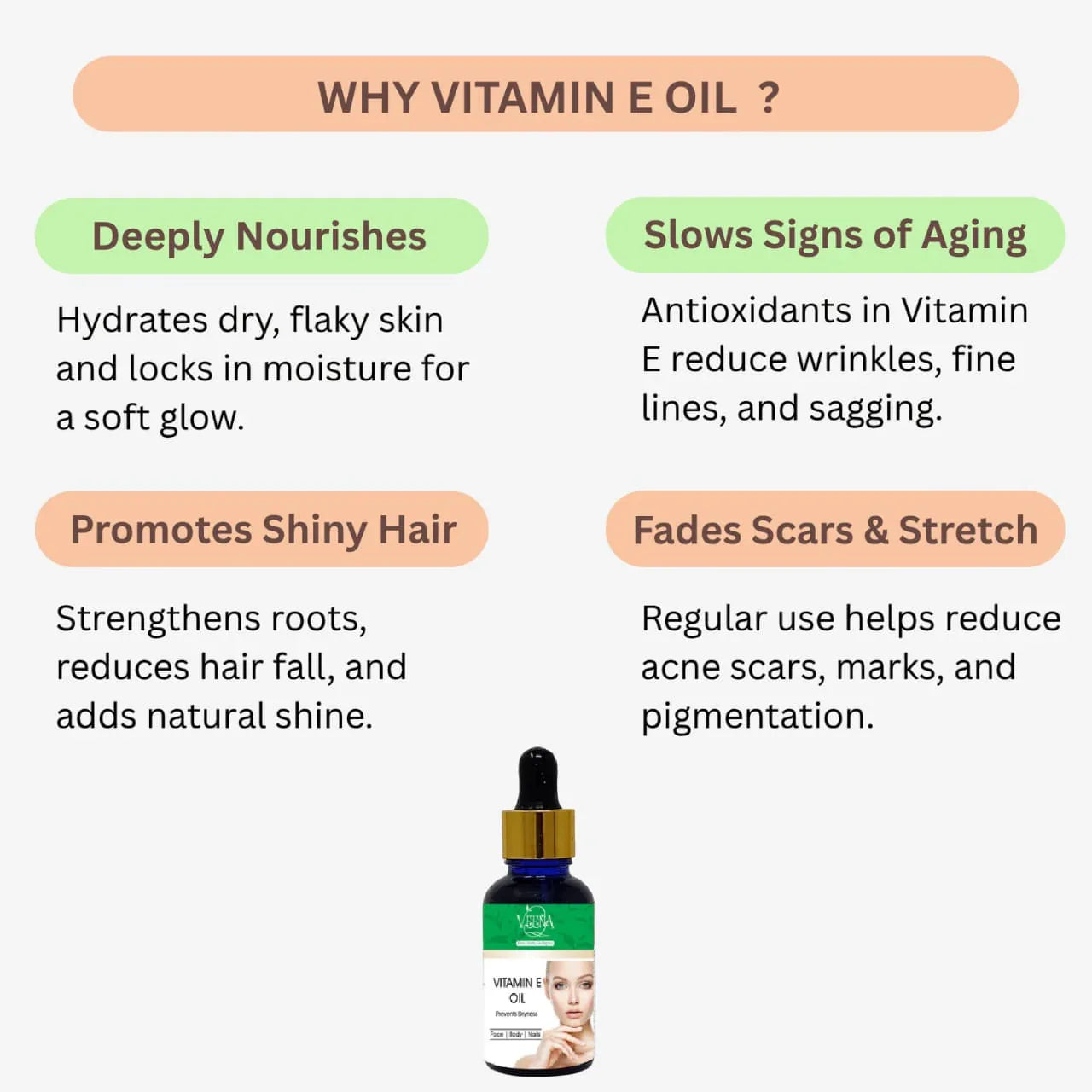 Veena Vitamin E Oil - 30ml - Orgoshops