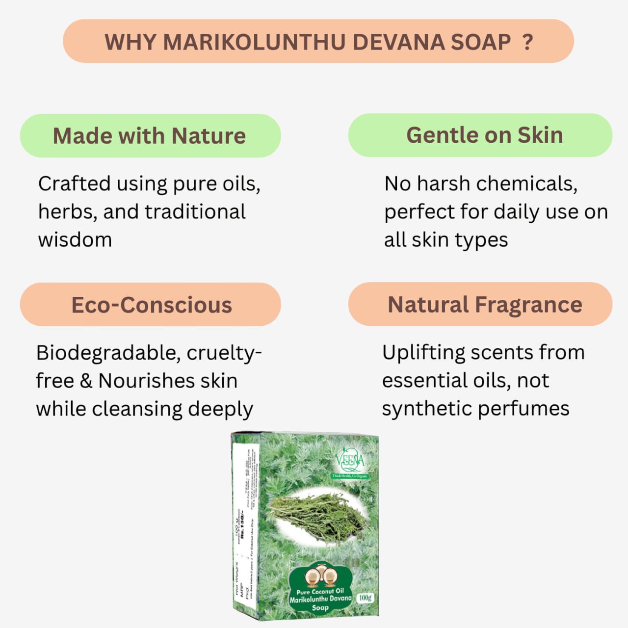 Veena Marikolunthu Devana Soap - 100g ( Pack of 2 )