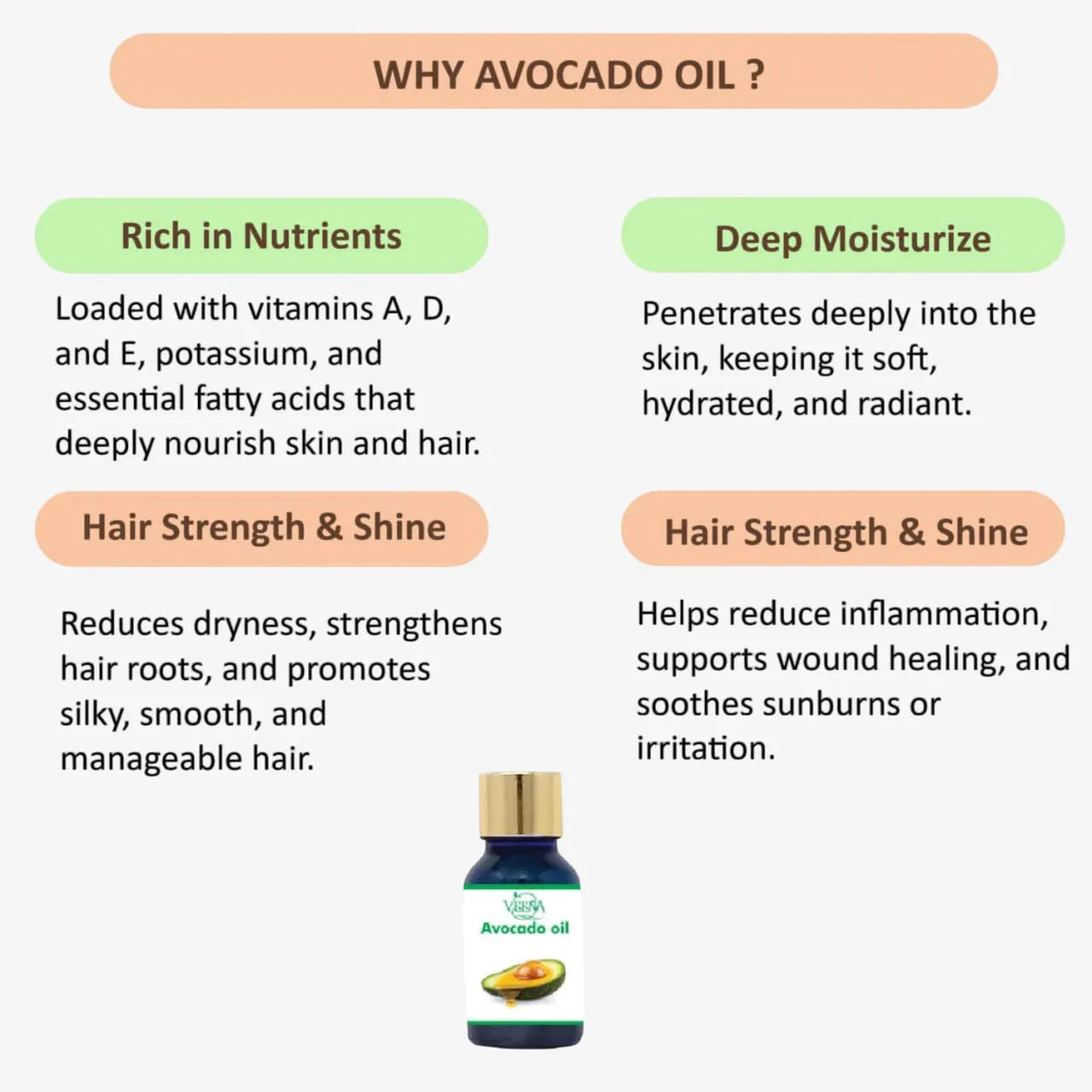 Veena Avocado Oil - 15ml ( Pack of 2) - Orgoshops