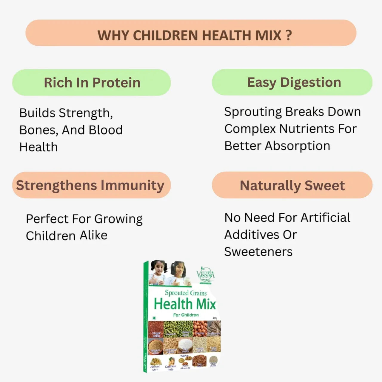 Veena Children Health Mix - 400 g - Orgoshops
