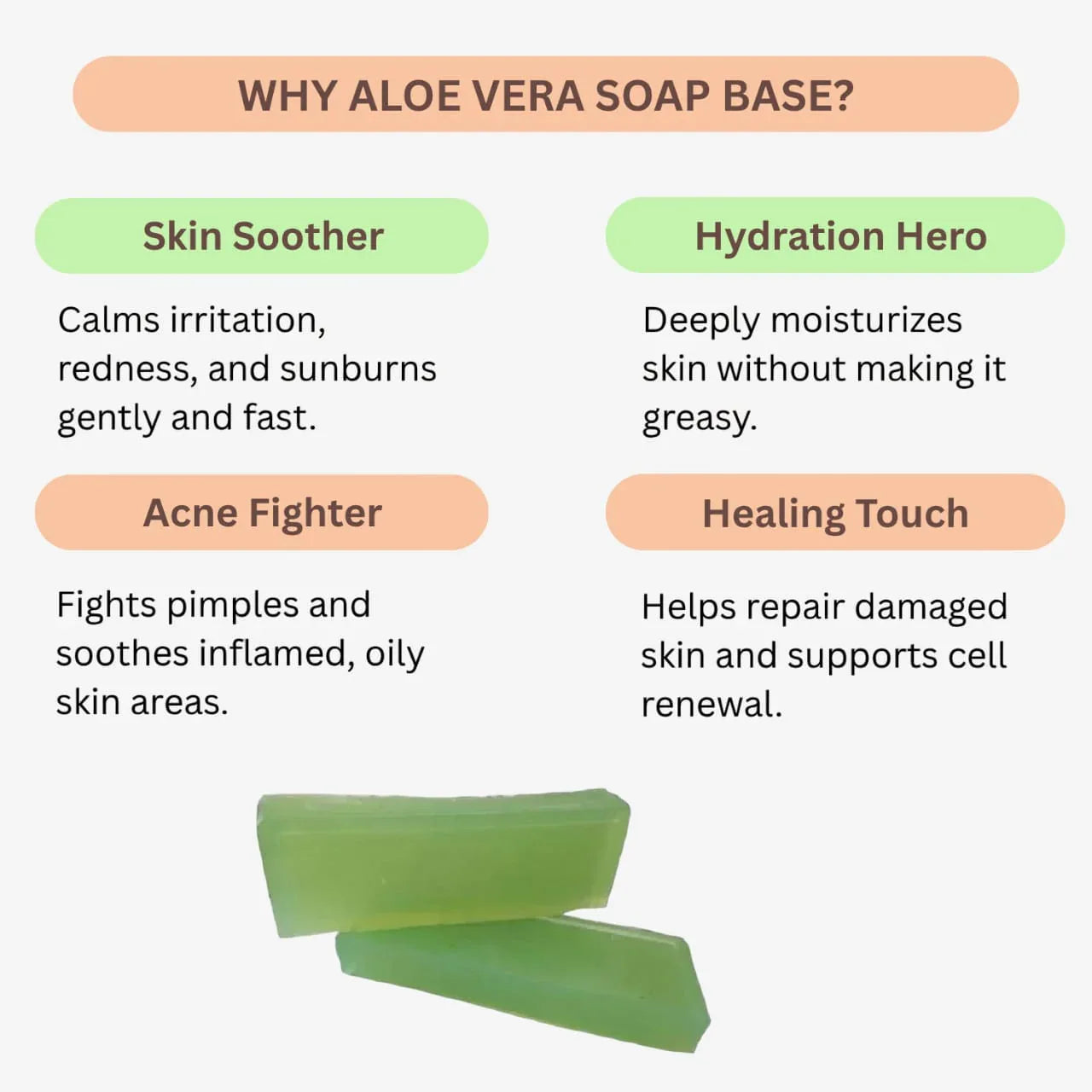 Veena Aloe Vera Soap Base -1 kg - Orgoshops