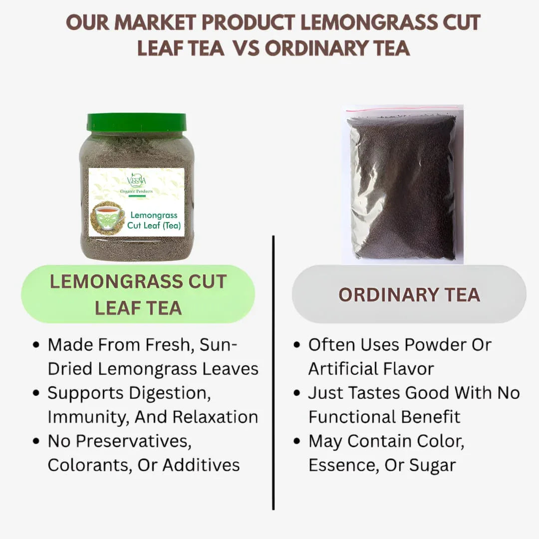 Veena Lemongrass Cut Leaf Tea - 75g ( Pack of 2 ) - Orgoshops