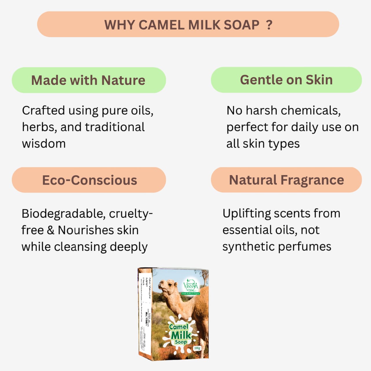 Veena Camel Milk Soap - 100g ( Pack of 2 )