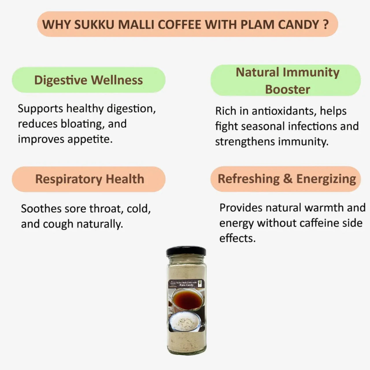 Veena Sukku Malli Coffee With Palm Candy Sugar- 120g ( Pack of 2) - Orgoshops