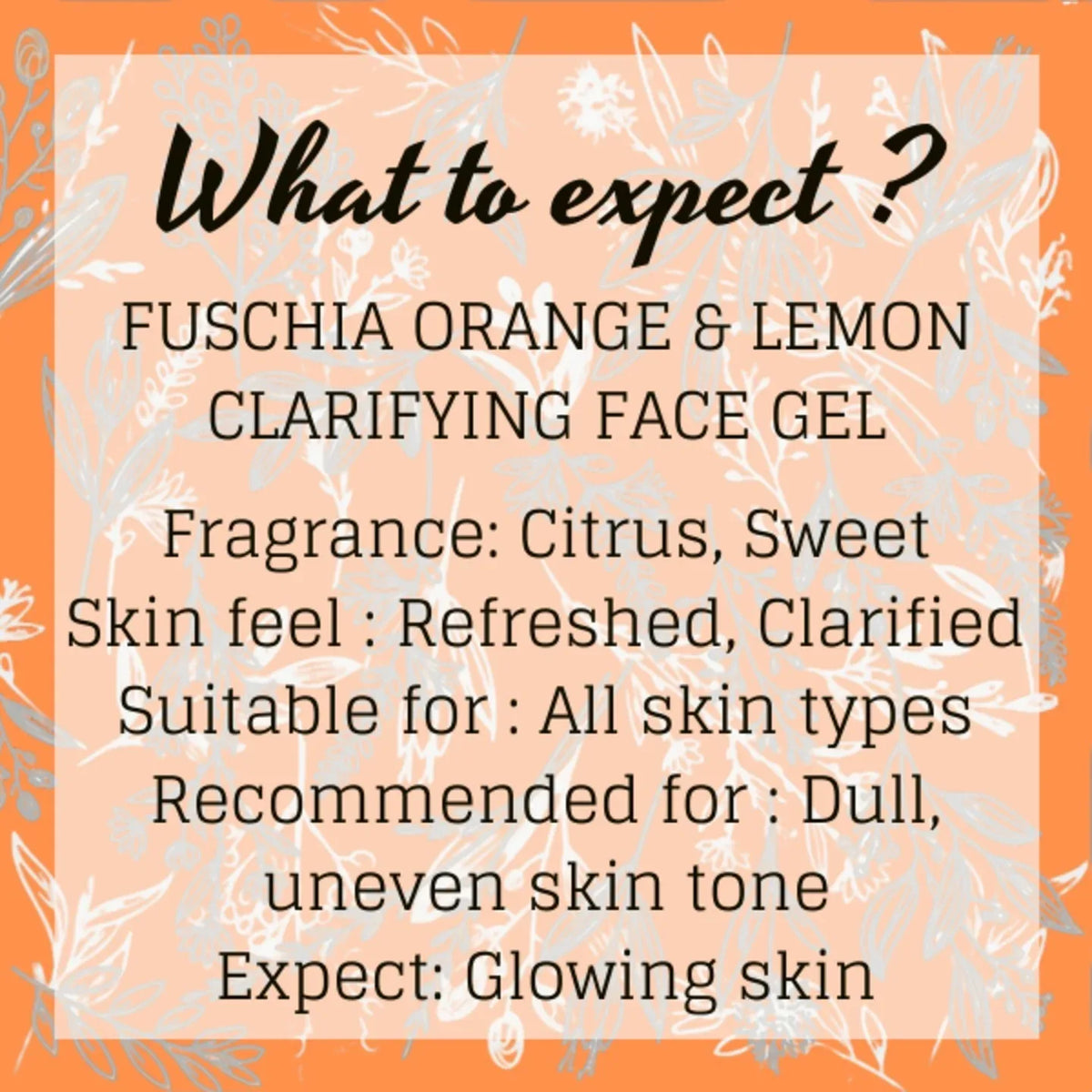 Fuschia Clarifying Face Gel - Orange & Lemon - 50g - Orgoshops