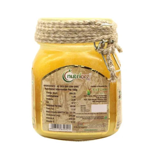 Nutriorg Desi Gir Cow Ghee - 1000 ml - Orgoshops