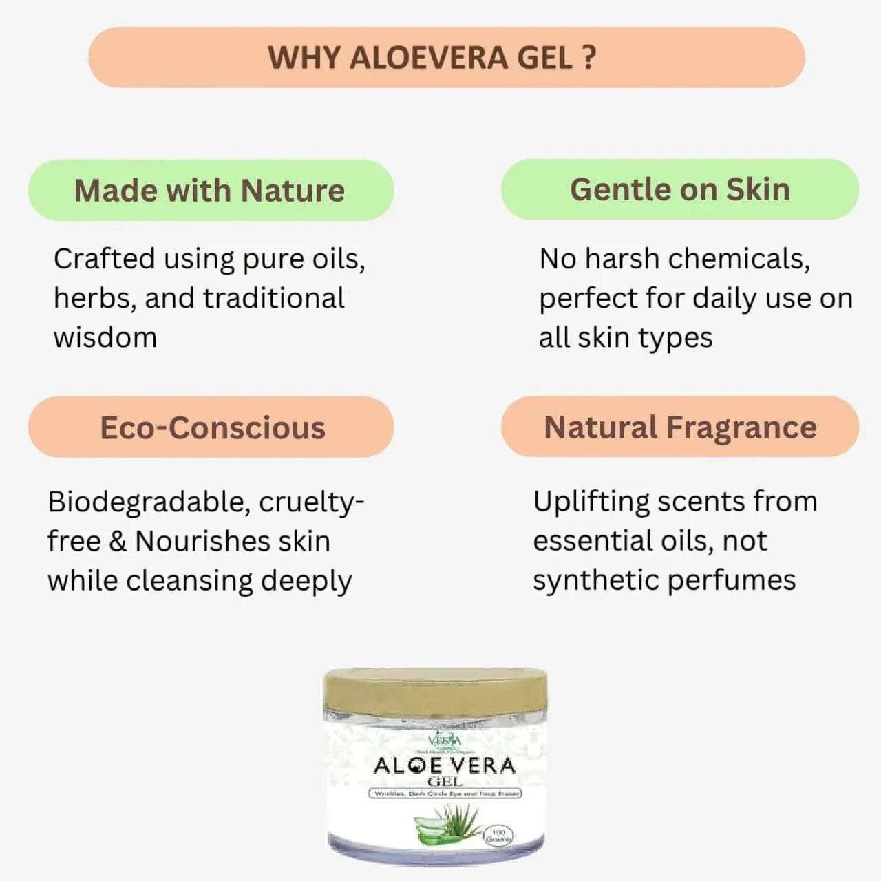Veena Aloevera Gel - 50g ( Pack of 2 ) - Orgoshops