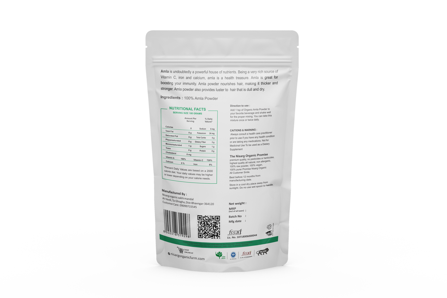 Nisarg Organic Farm Amla Powder