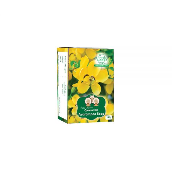 Veena Products Avarampoo Natural Soap - 100g ( Pack of 3)