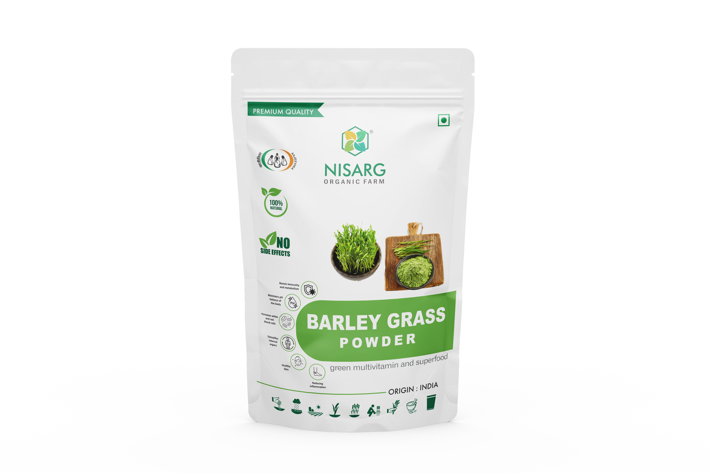 NIsarg Organic Farm Barleygrass Powder