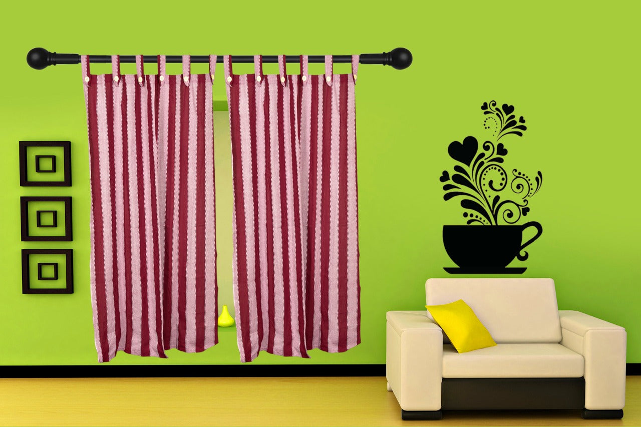 Yuktha Cotton Loop Window Curtain. (2 pieces)