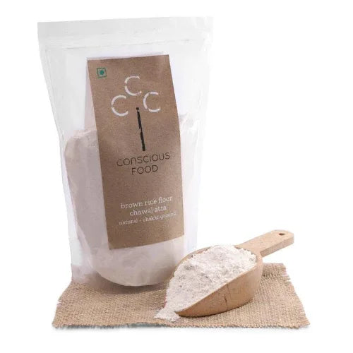 Brown Rice Flour or Bhura Chawal Atta ( Gluten Free Flour ) - 500g - Orgoshops