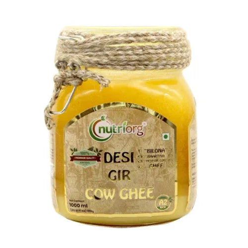 Nutriorg Desi Gir Cow Ghee - 1000 ml - Orgoshops