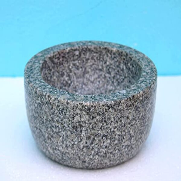 MYNAKSHA Pure Granite Stone Mortar And Pestle Set