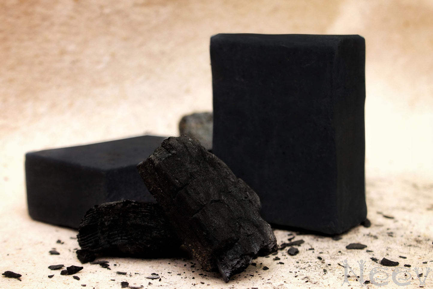 Neev Herbal Handmade Soaps Charcoal Soap - 75g ( Set of 3 )