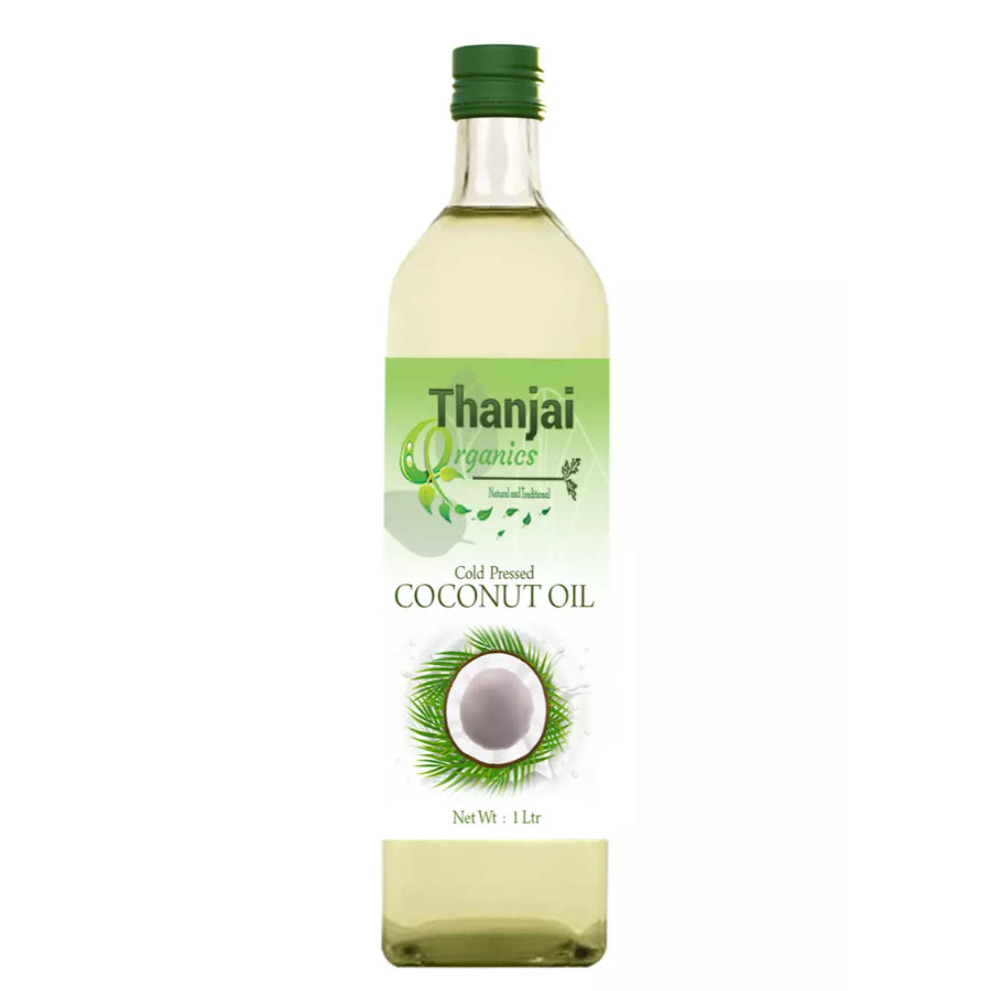 Cold Pressed Coconut Oil / Pure and Natural Oil / Coconut Oil - 500ml (Thanjai Organics)