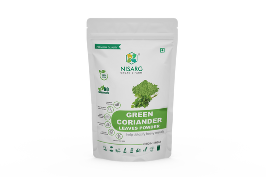 Nisarg Organic Farm Green COriander Leaf Powder