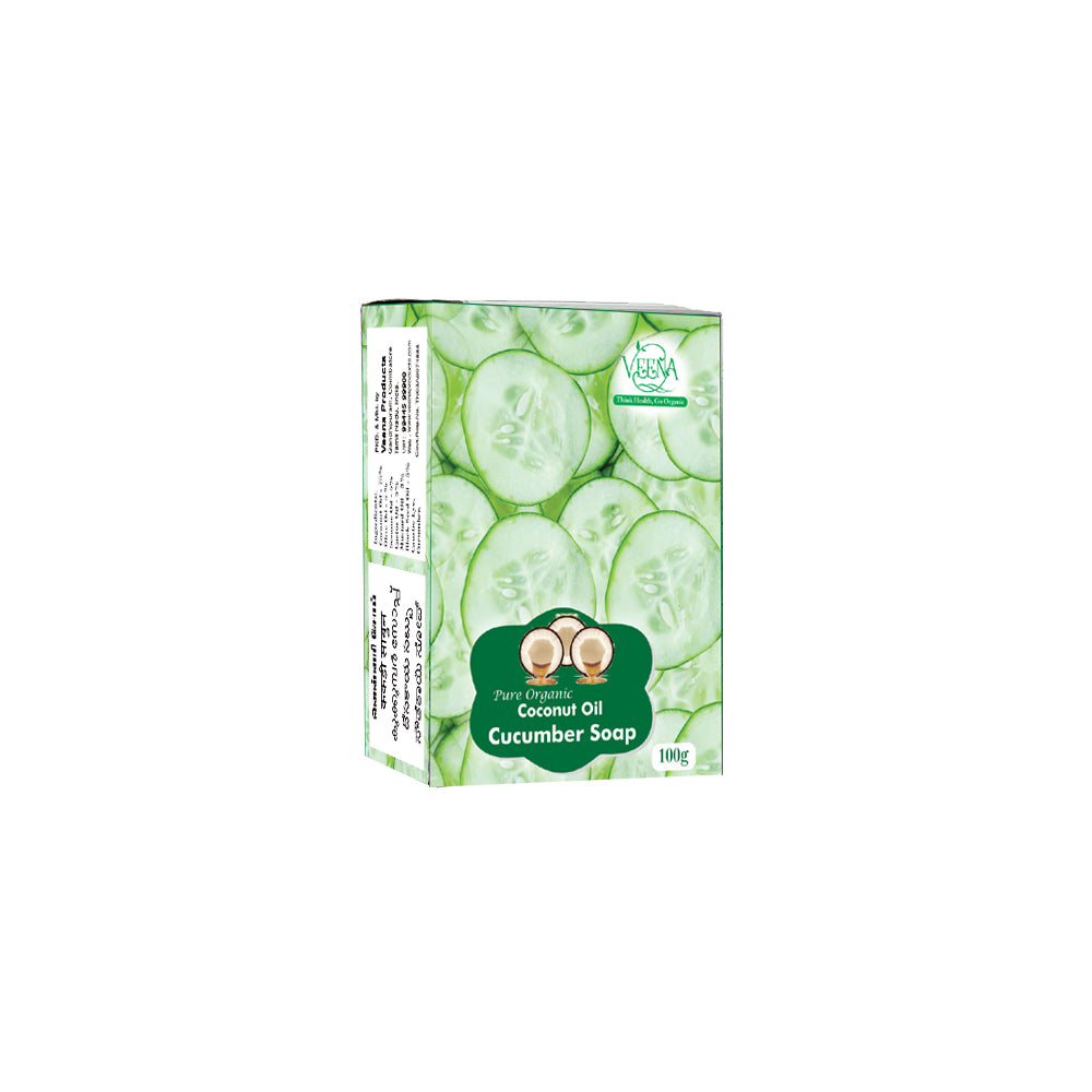 Veena Products Cucumber Soap - 100g ( Pack of 3 )