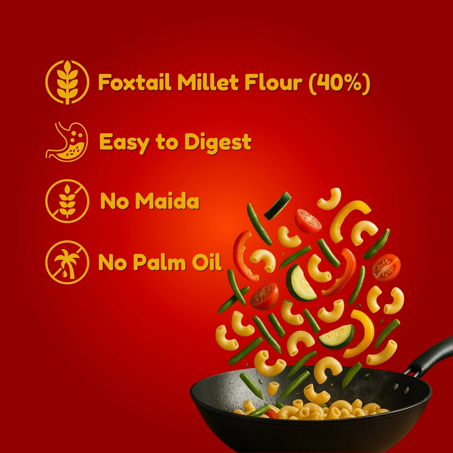 Millet 'n' Minutes Millet Pasta - Foxtail - 180 g (Pack of 2)
