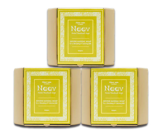 Neev Herbal Handmade Soaps Divine Sandalwood Soap - 100g ( Pack of 3 )