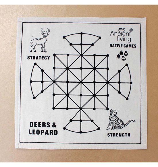 Anciant living Deer's and Leopard's Board Game